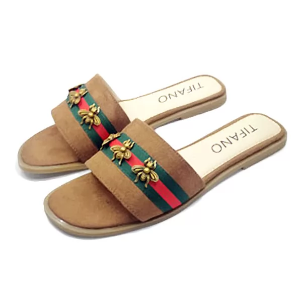 SANDALE POUR FEMME 015 MARRON DAIM .......... sandale médicale femme confortable Maroc